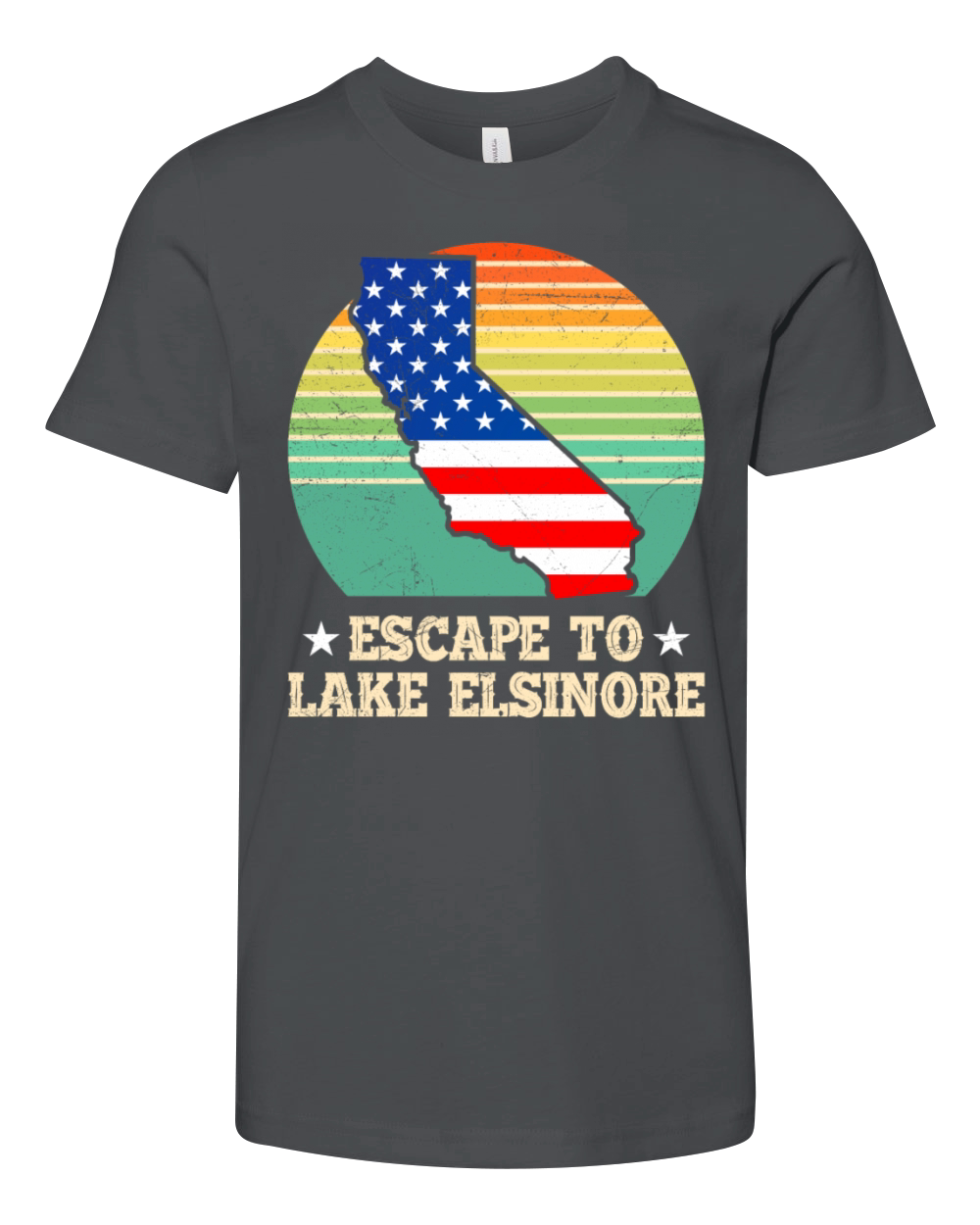 California ESCAPE TO LAKE ELSINORE Nevada Youth Unisex Jersey Tee