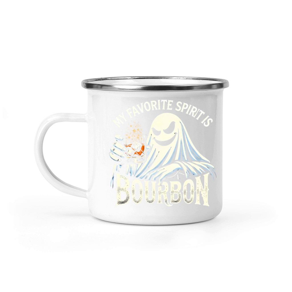 My Favorite Spirit is Bourbon retro Bourbon Lover Camping Mug