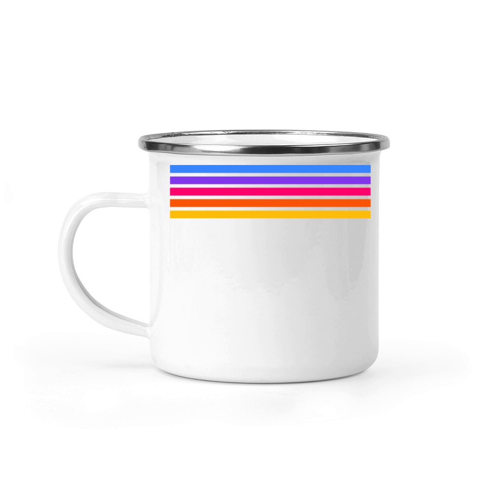 Retro stripe design with vintage vibe Camping Mug