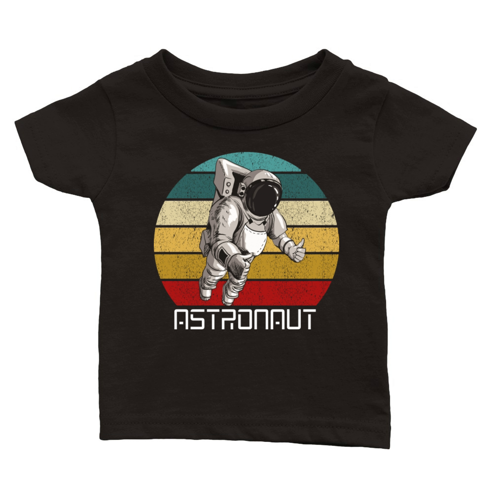 Astronaut Stargazers Space Lover Retro Vintage Classic Baby Crewneck T-shirt