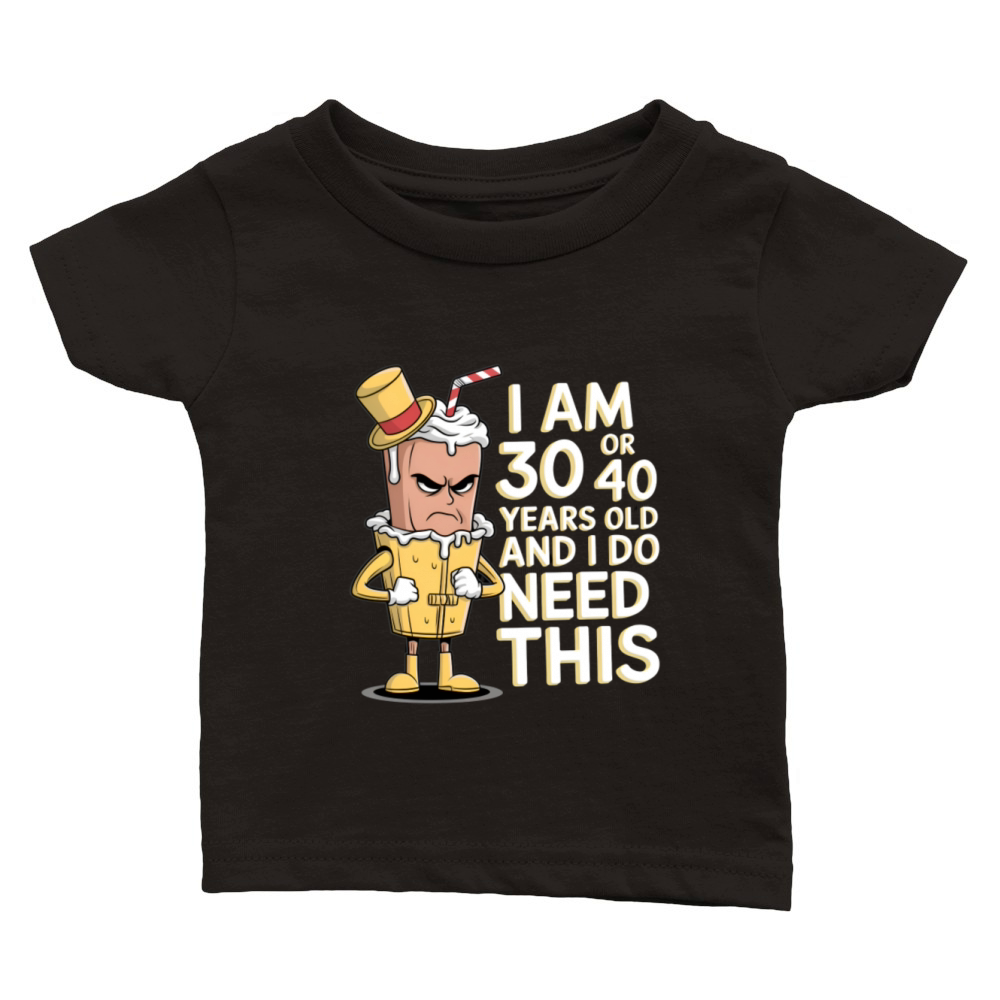 Master Shake 30 or 40 years old funny adult saying Classic Baby Crewneck T-shirt