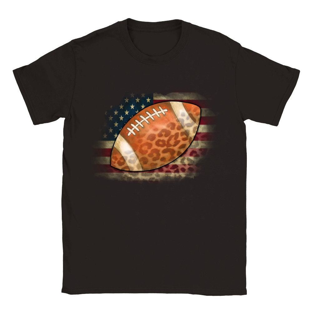 American Flag American Football Classic Kids Crewneck T-shirt