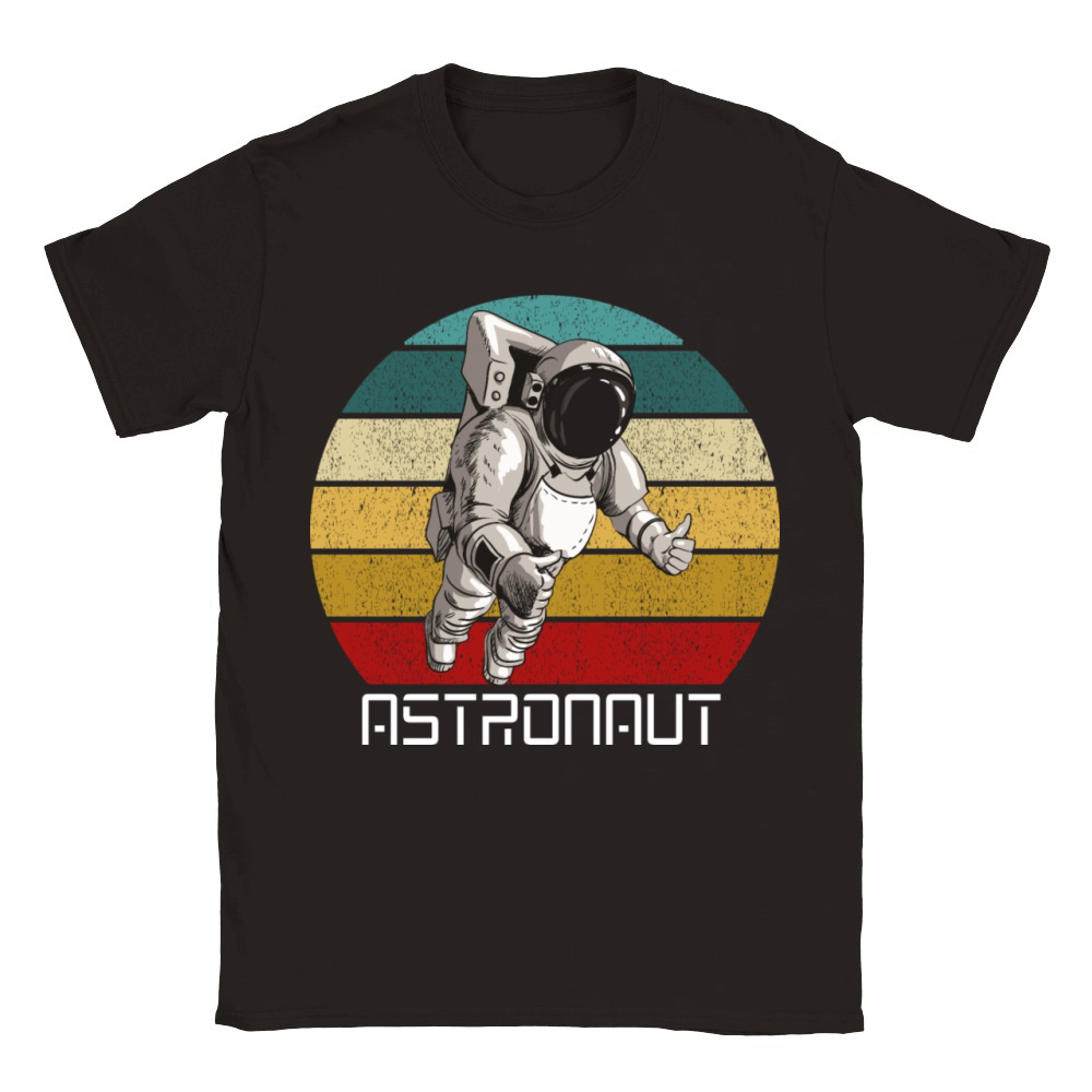 Astronaut Stargazers Space Lover Retro Vintage Classic Kids Crewneck T-shirt