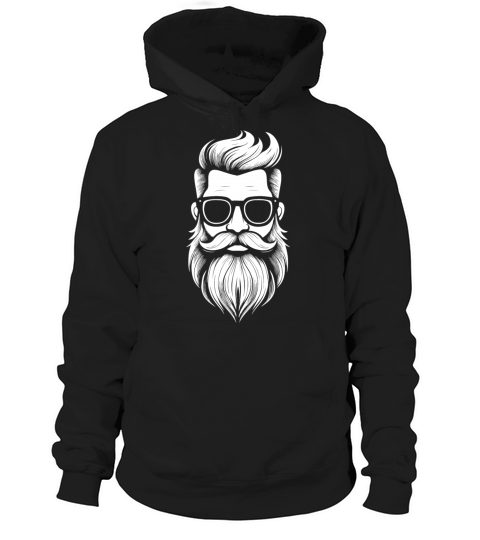a Bearded and mustachioed mans face Hoodie Unisex