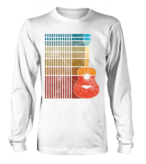 70s Retro Vintage Guitar Music Long sleeved Unisex