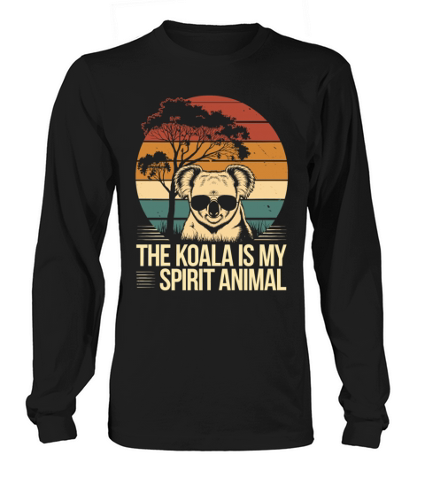 The Koala Is My Spirit Animal Vintage Sunset Long sleeved Unisex