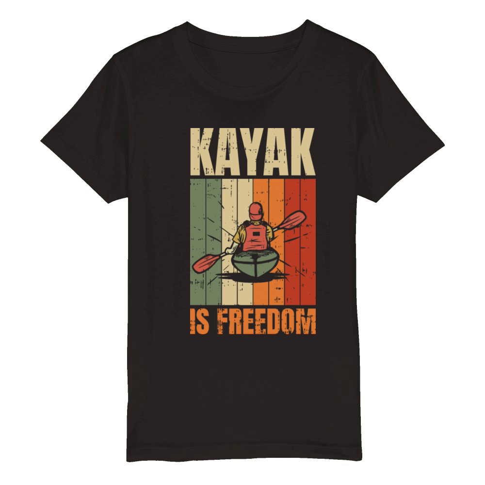 Kayak is Freedom Organic Kids Crewneck T-shirt