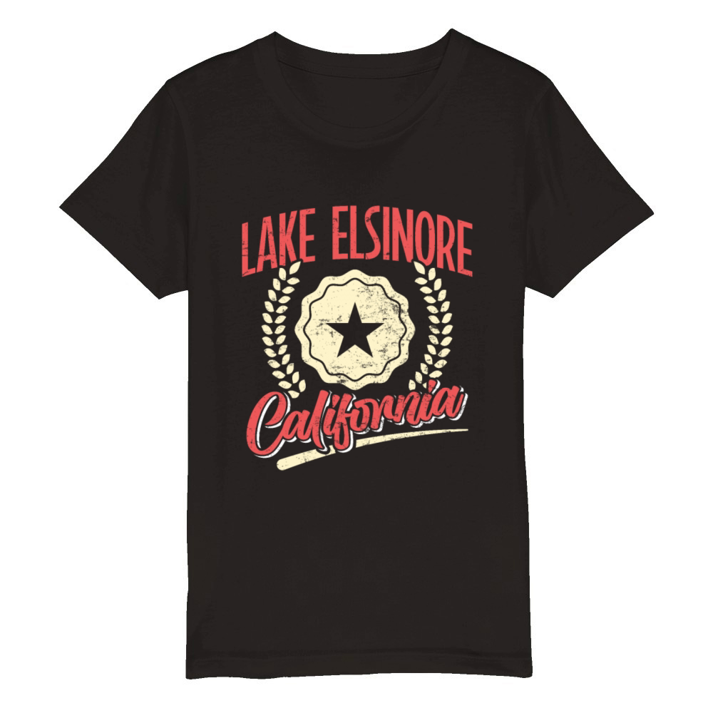 LAKE ELSINORE CALIFORNIA Nevada Lake Elsinore Organic Kids Crewneck T-shirt