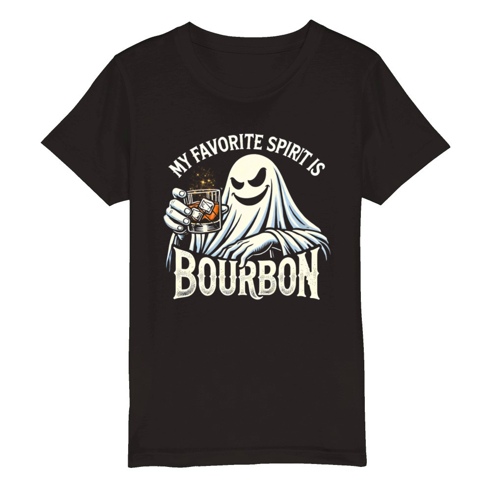 My Favorite Spirit is Bourbon retro Bourbon Lover Organic Kids Crewneck T-shirt