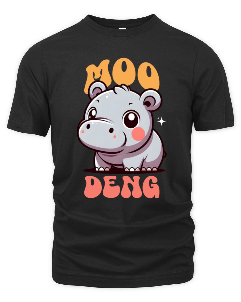 Moo Deng Cute Pygmy Baby Hippo Organic Unisex T-shirt