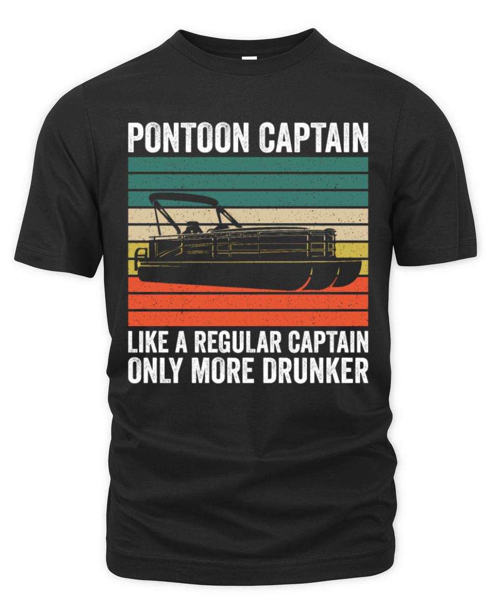 Pontoon Captain Like A Regular Captain Boat Vintag Organic Unisex T-shirt