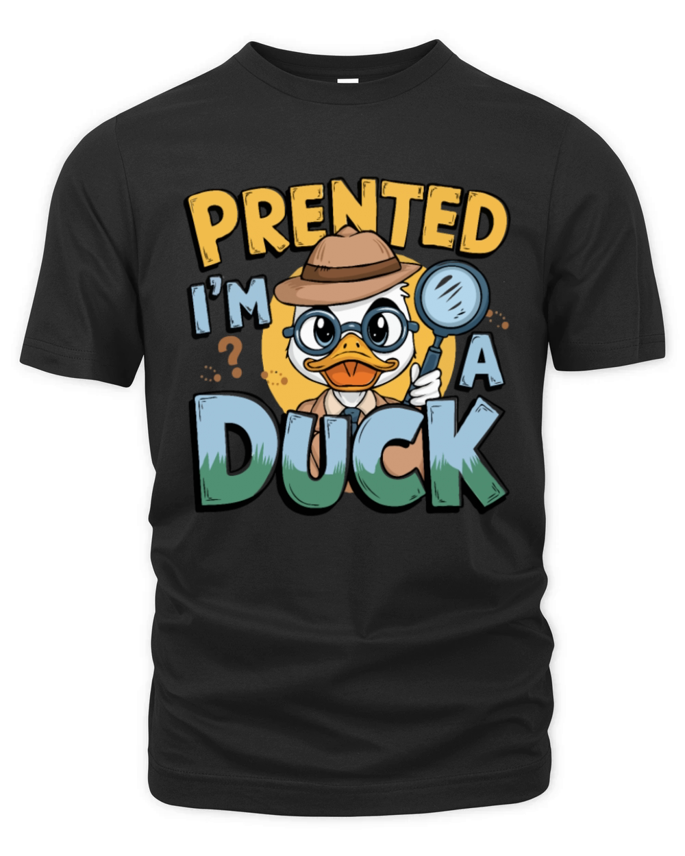 Printed Im A Duck Funny Apparel for Duck Lovers Organic Unisex T-shirt