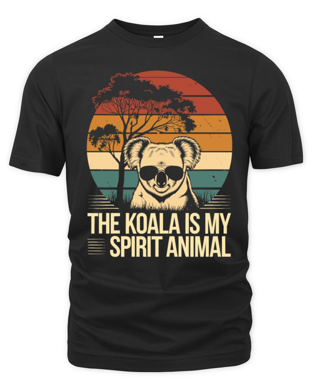 The Koala Is My Spirit Animal Vintage Sunset Organic Unisex T-shirt
