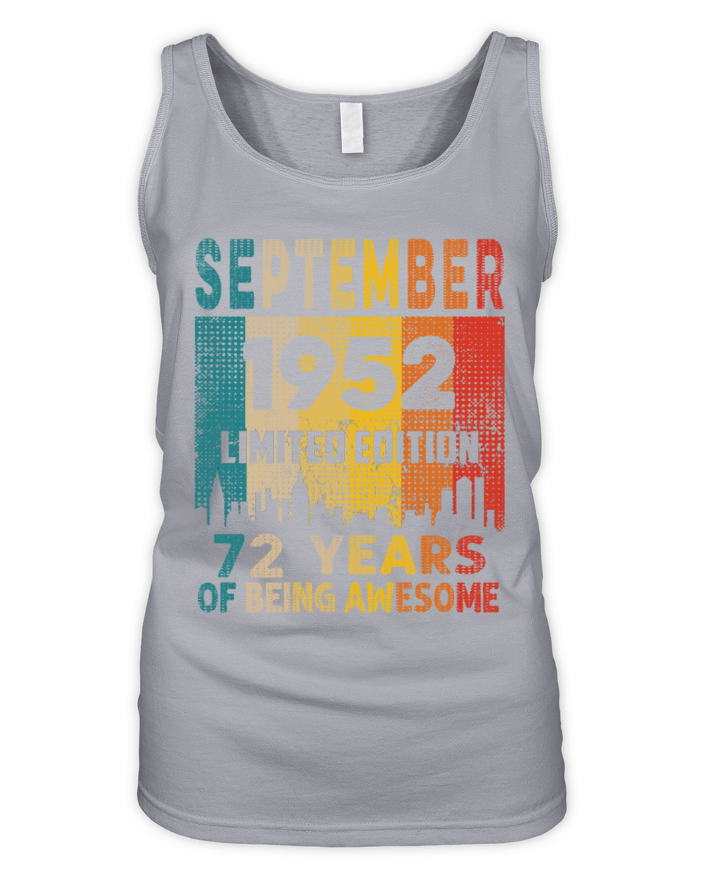 Born in SEPTEMBER 1952 Vintage 72nd Birthday Gift Organic Women's Tank Top