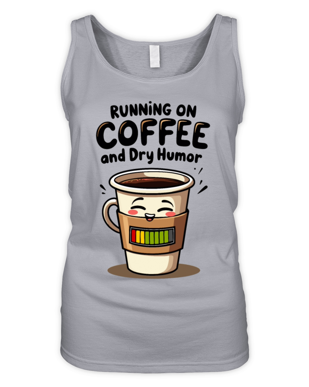 Running on Coffee and Dry Humor Organic Women's Tank Top