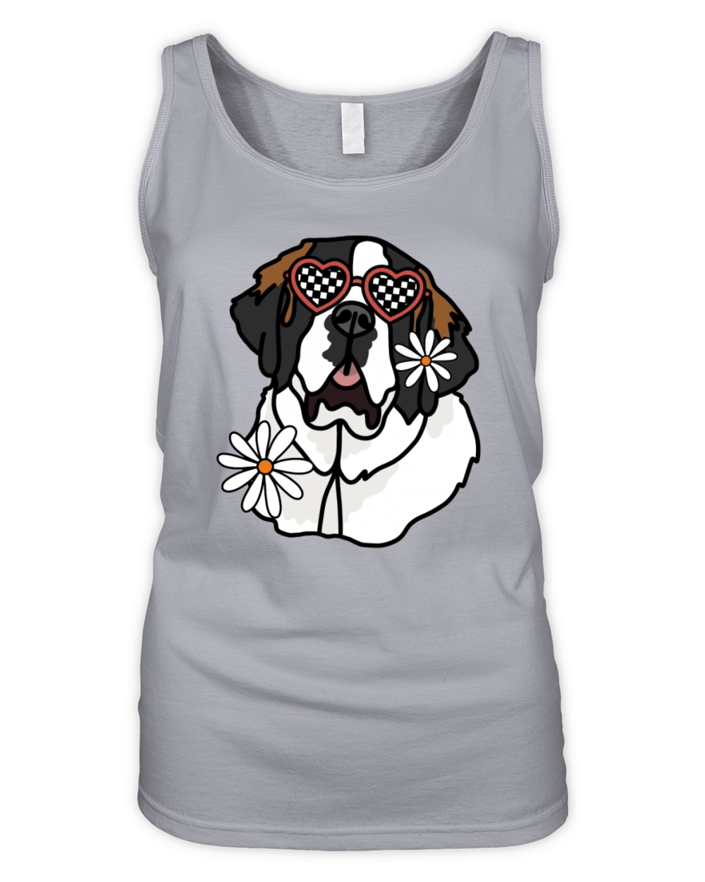 St Bernard Retro Dog Organic Women's Tank Top