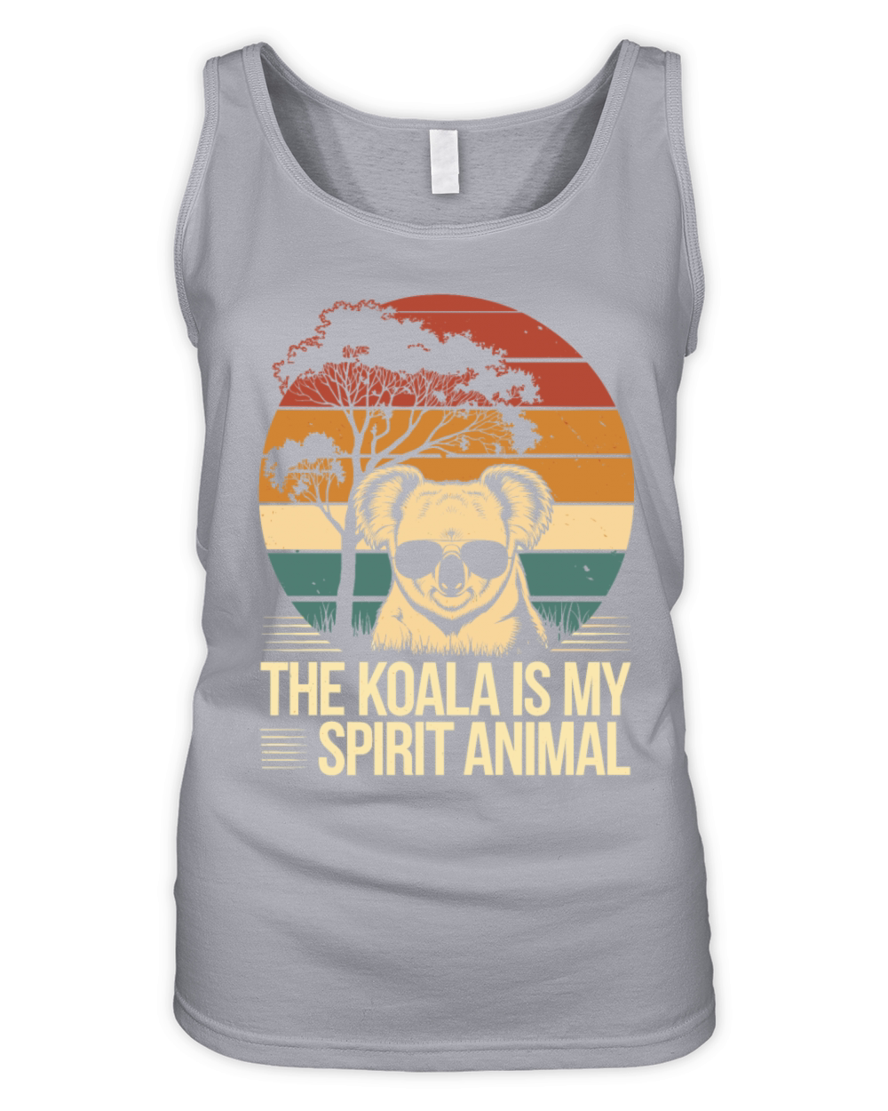 The Koala Is My Spirit Animal Vintage Sunset Organic Women's Tank Top