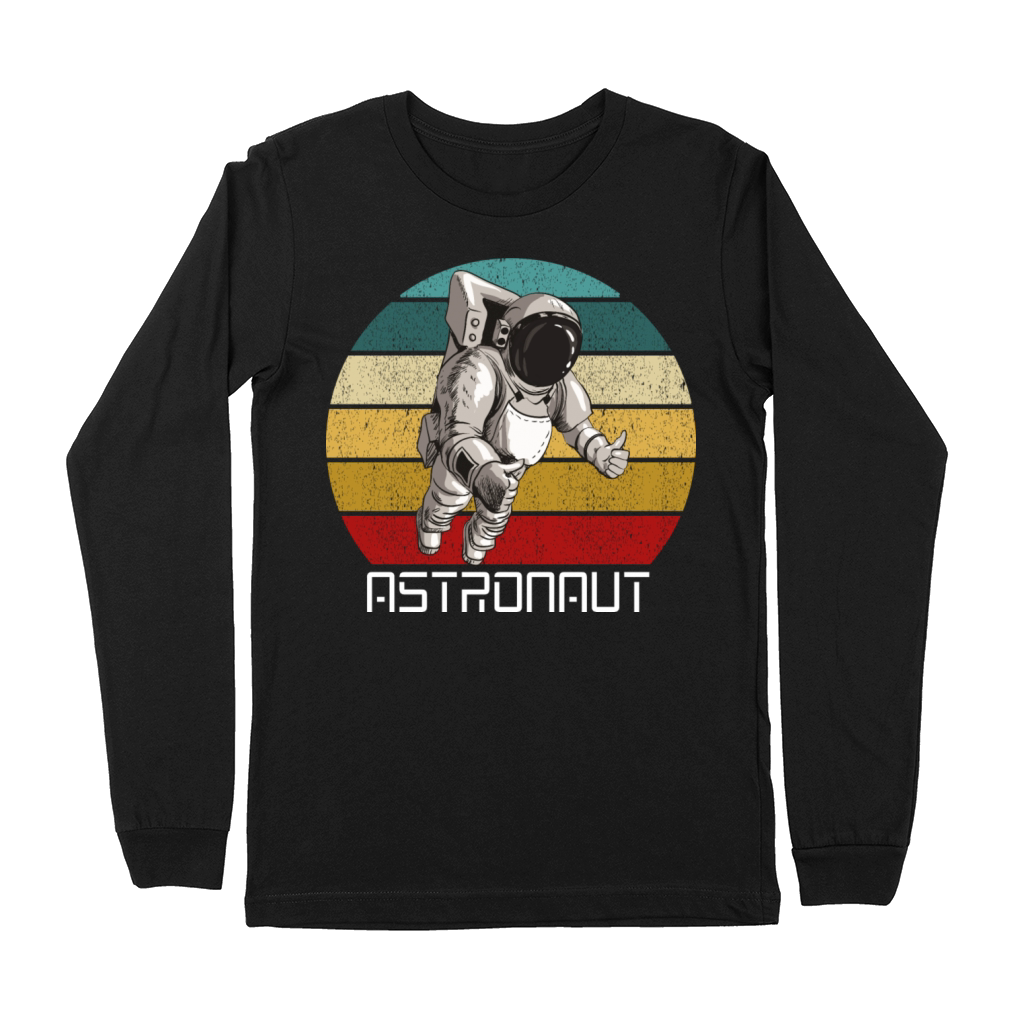 Astronaut Stargazers Space Lover Retro Vintage Premium Long Sleeve