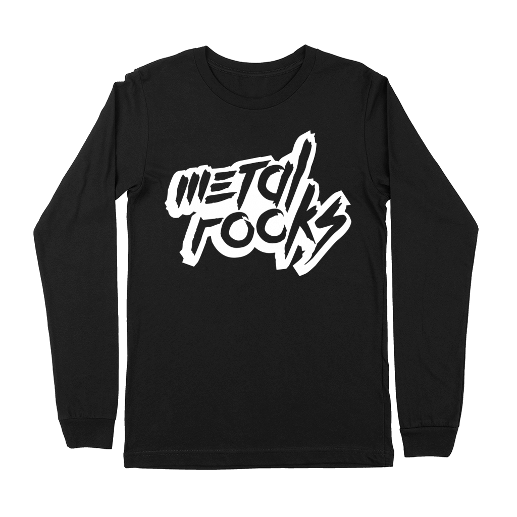 Heavy Metal Rocks Hard Rock Music Text Quote Logo Premium Long Sleeve