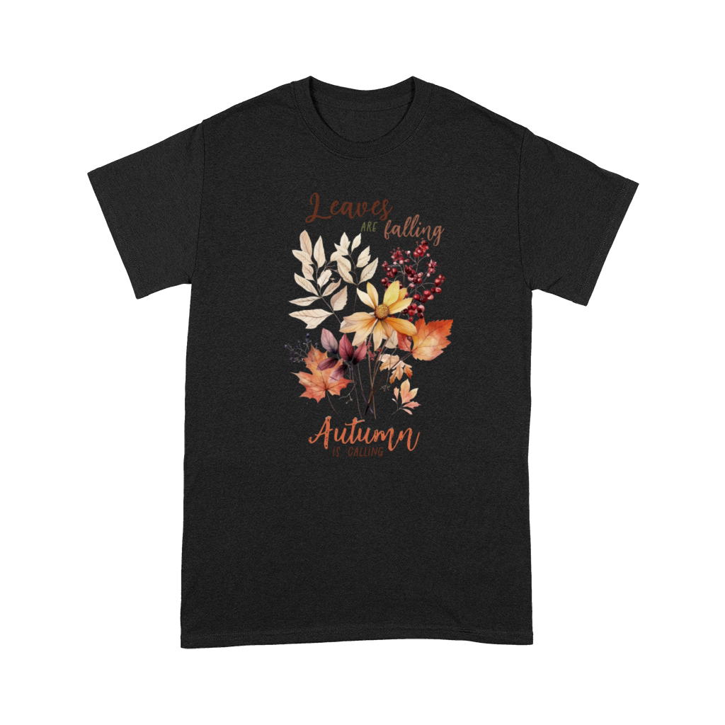 Colorful Fall Flowers and Quote Premium T-shirt