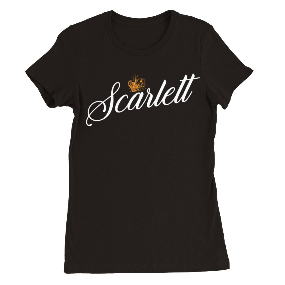 Scarlett Name for Women Kids Toddlers - Scarlett Premium Womens Crewneck T-shirt