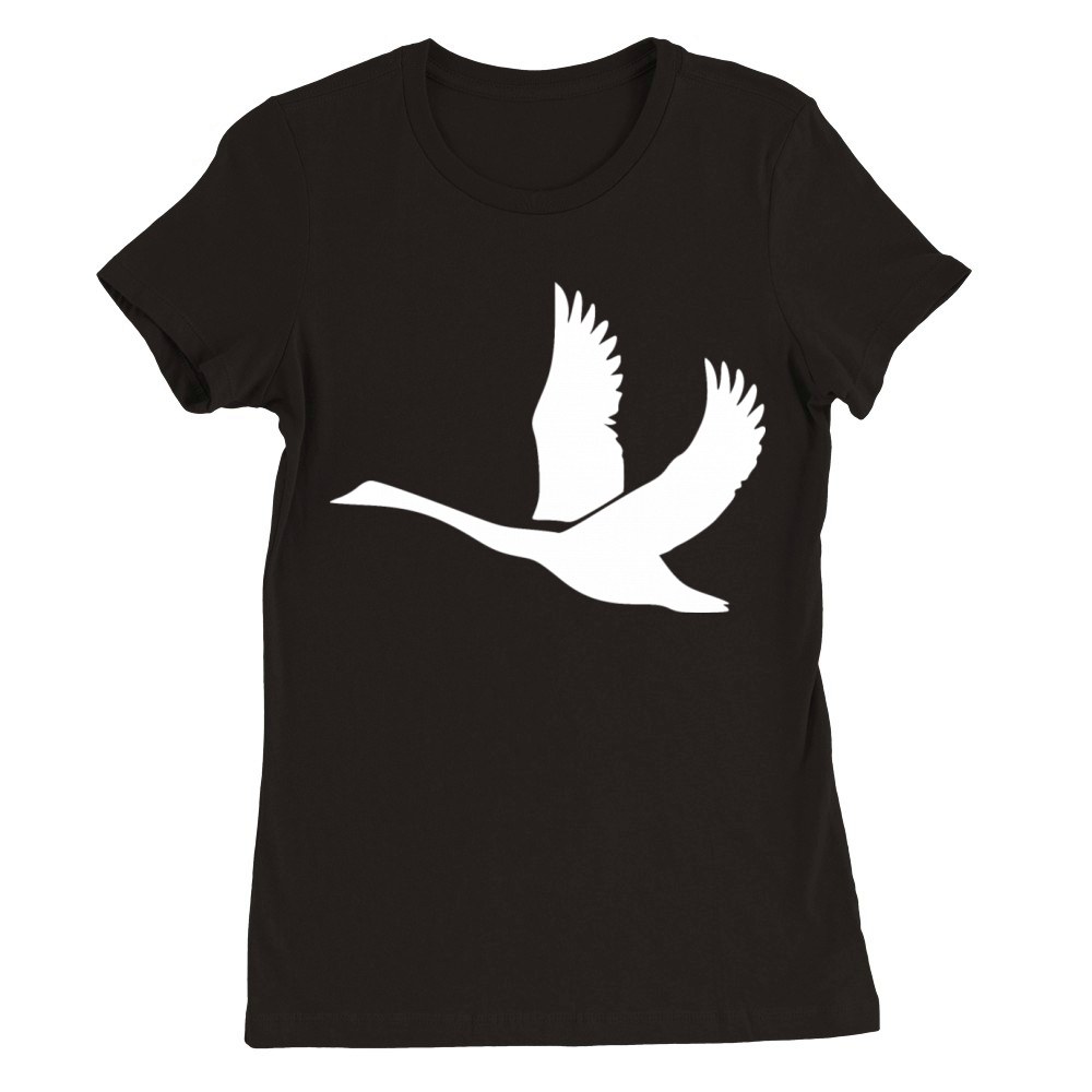 Swan With Mighty Wings Premium Womens Crewneck T-shirt