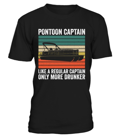 Pontoon Captain Like A Regular Captain Boat Vintag T-Shirt Unisex