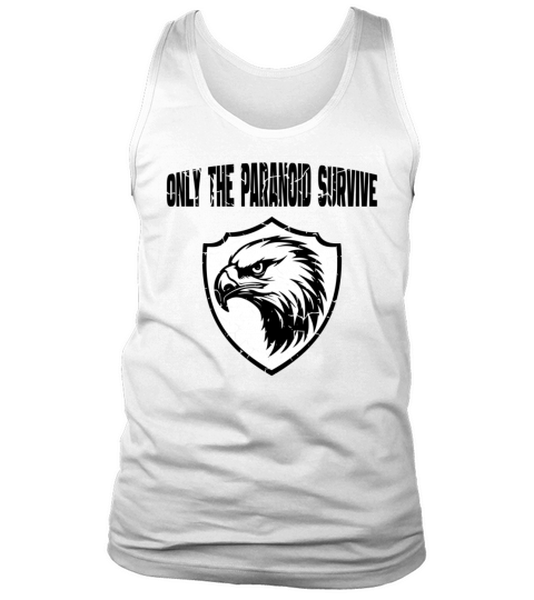 Only The Paranoid Survive Vintage Black Tank Top Unisex
