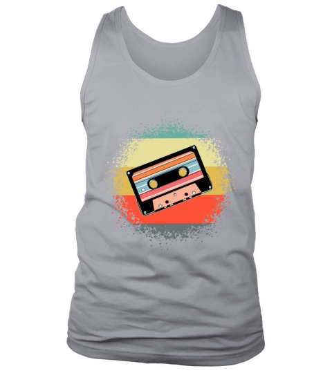 Retro Cassette Tape On A Sunset Tank Top Unisex
