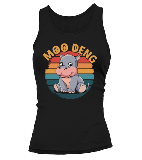 Cute Baby Hippo Moo Deng Thailand Hippopotamus Tank top Woman