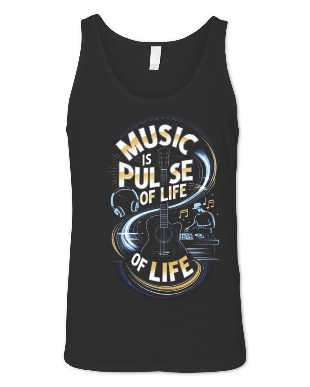 Music is the pulse of life Unisex Jersey Tank