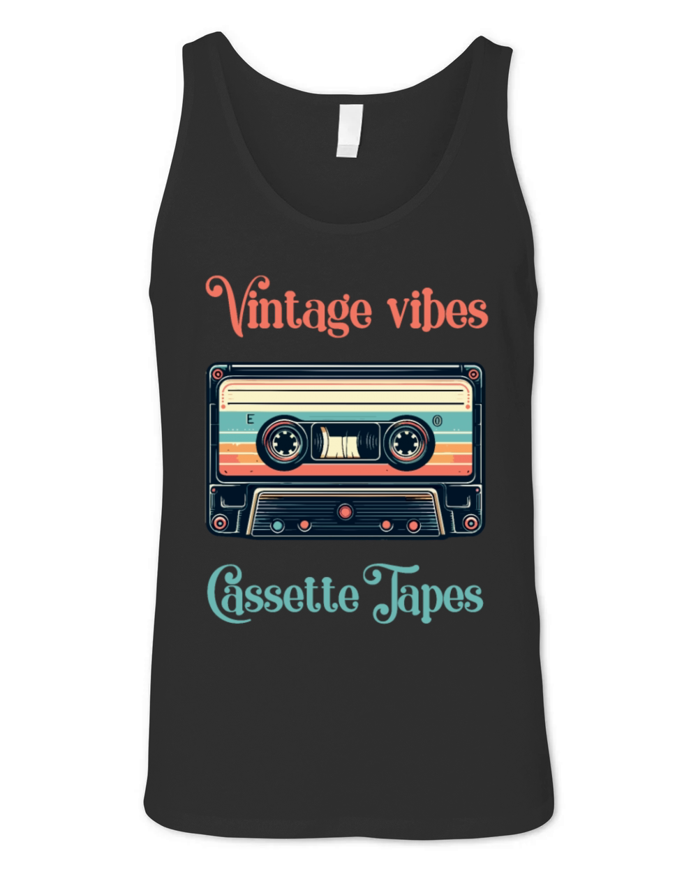 Retro cassette Vintage vibes cassette tapes Unisex Jersey Tank