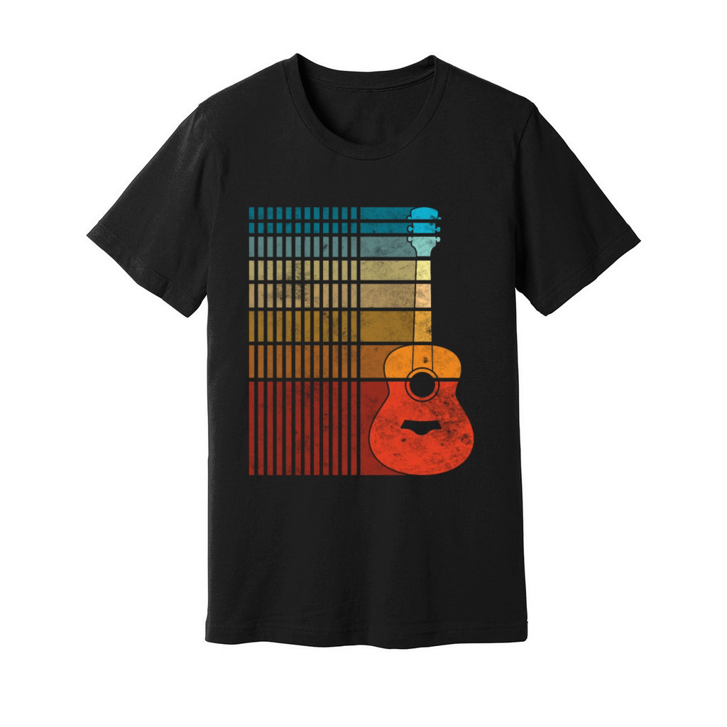 70s Retro Vintage Guitar Music Unisex Jersey Tee