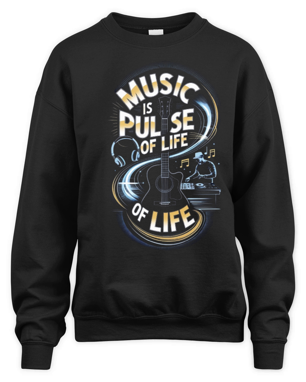 Music is the pulse of life Unisex Premium Crewneck Sweatshirt