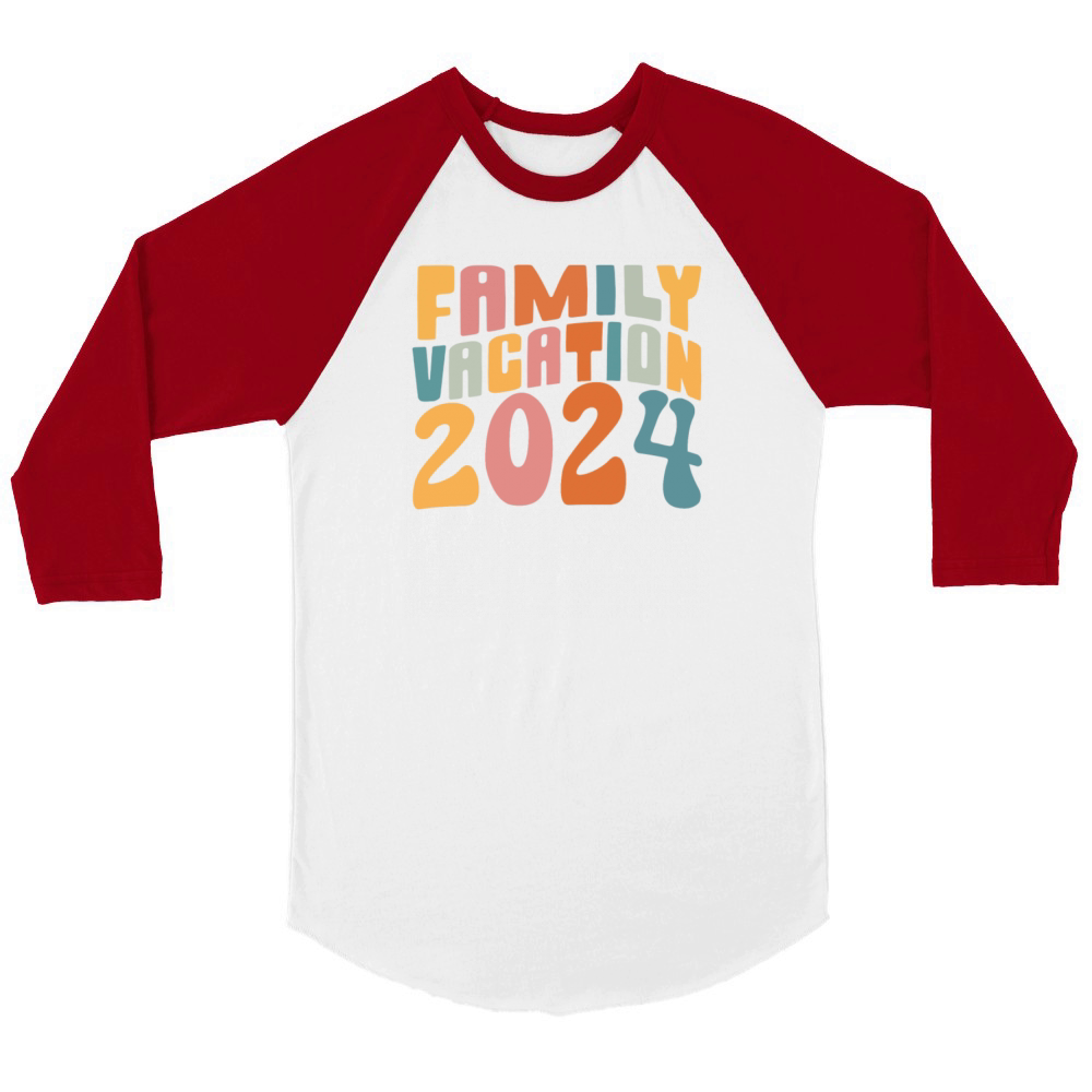 Family Vacation 2024 Unisex ¾ sleeve Raglan T-shirt