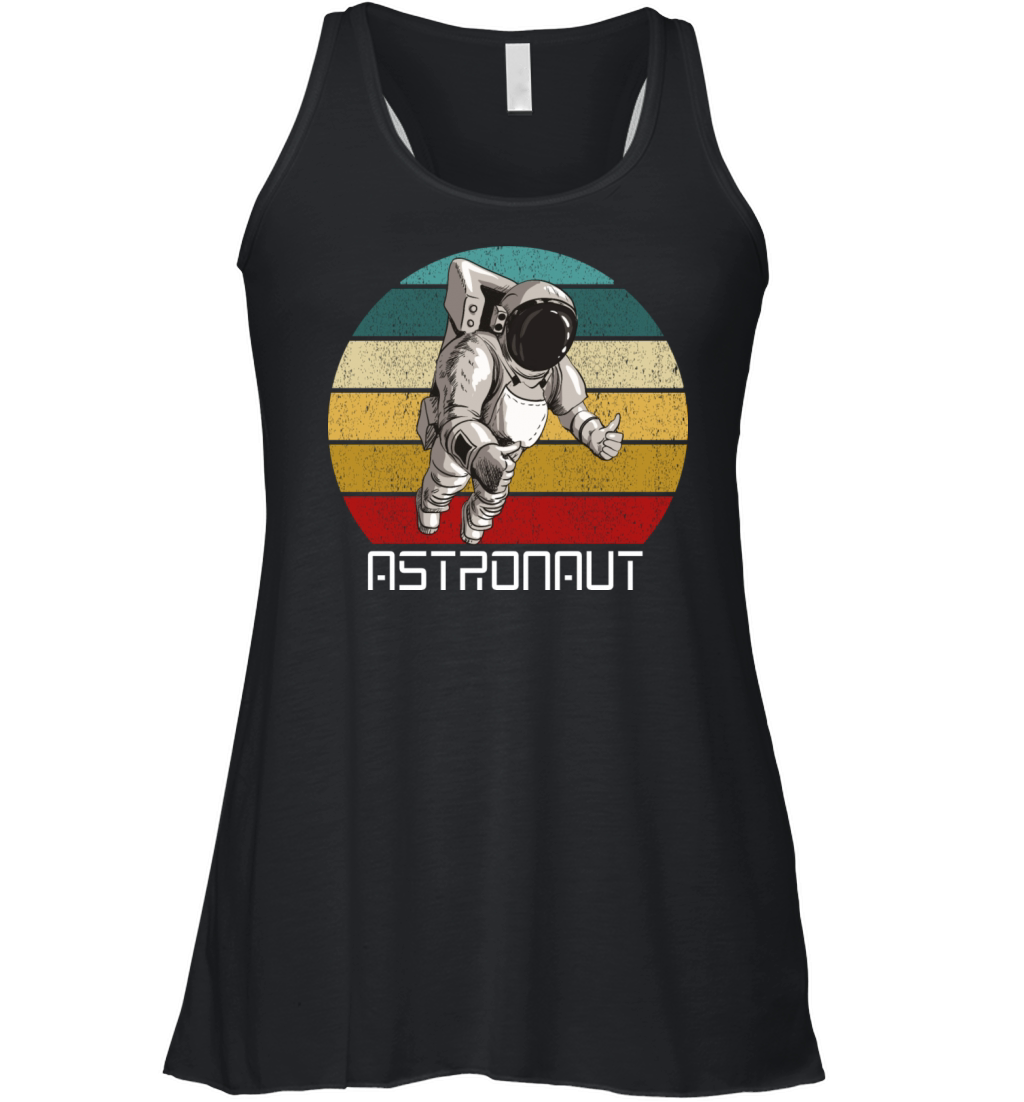 Astronaut Stargazers Space Lover Retro Vintage Women's Flowy Tank Top