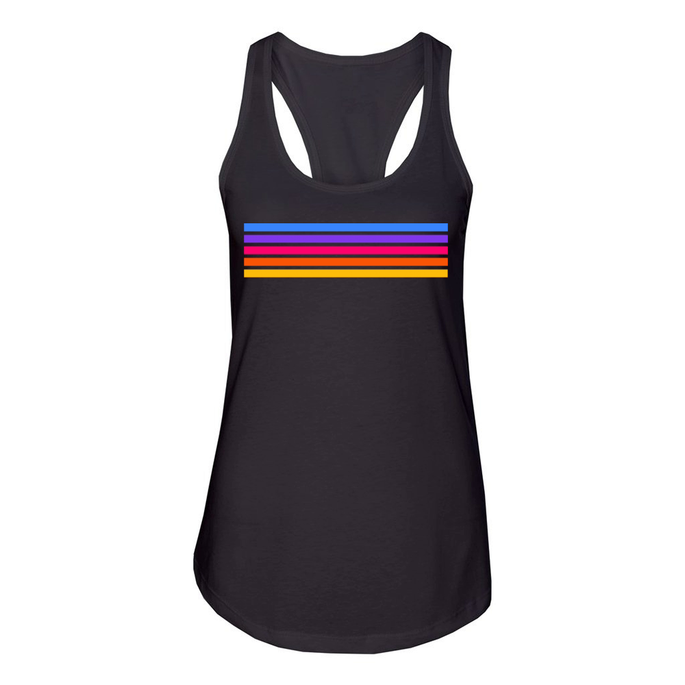 Retro stripe design with vintage vibe Women's Racerback Tank