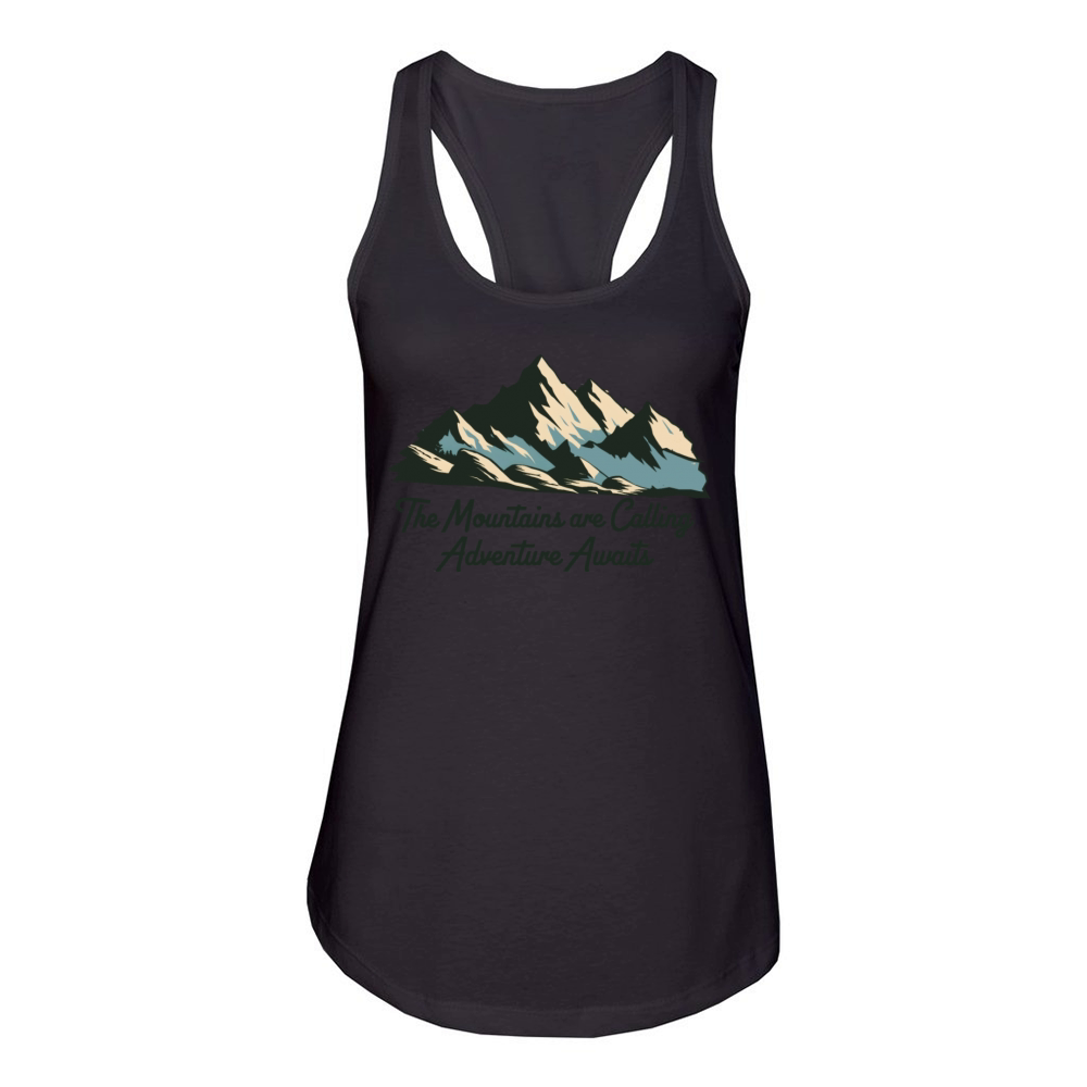 the mountains are calling 4 Women's Racerback Tank