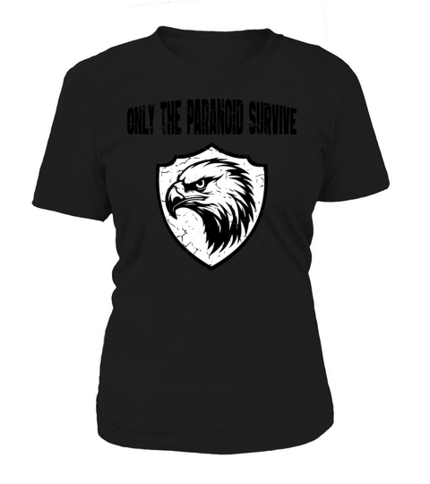 Only The Paranoid Survive Vintage Black Women's T-Shirt