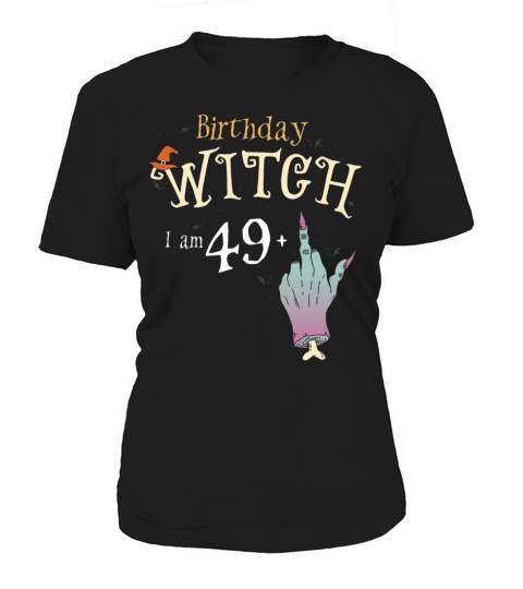Witch Funny Halloween HallowQueen 50th Birthday Women's T-Shirt