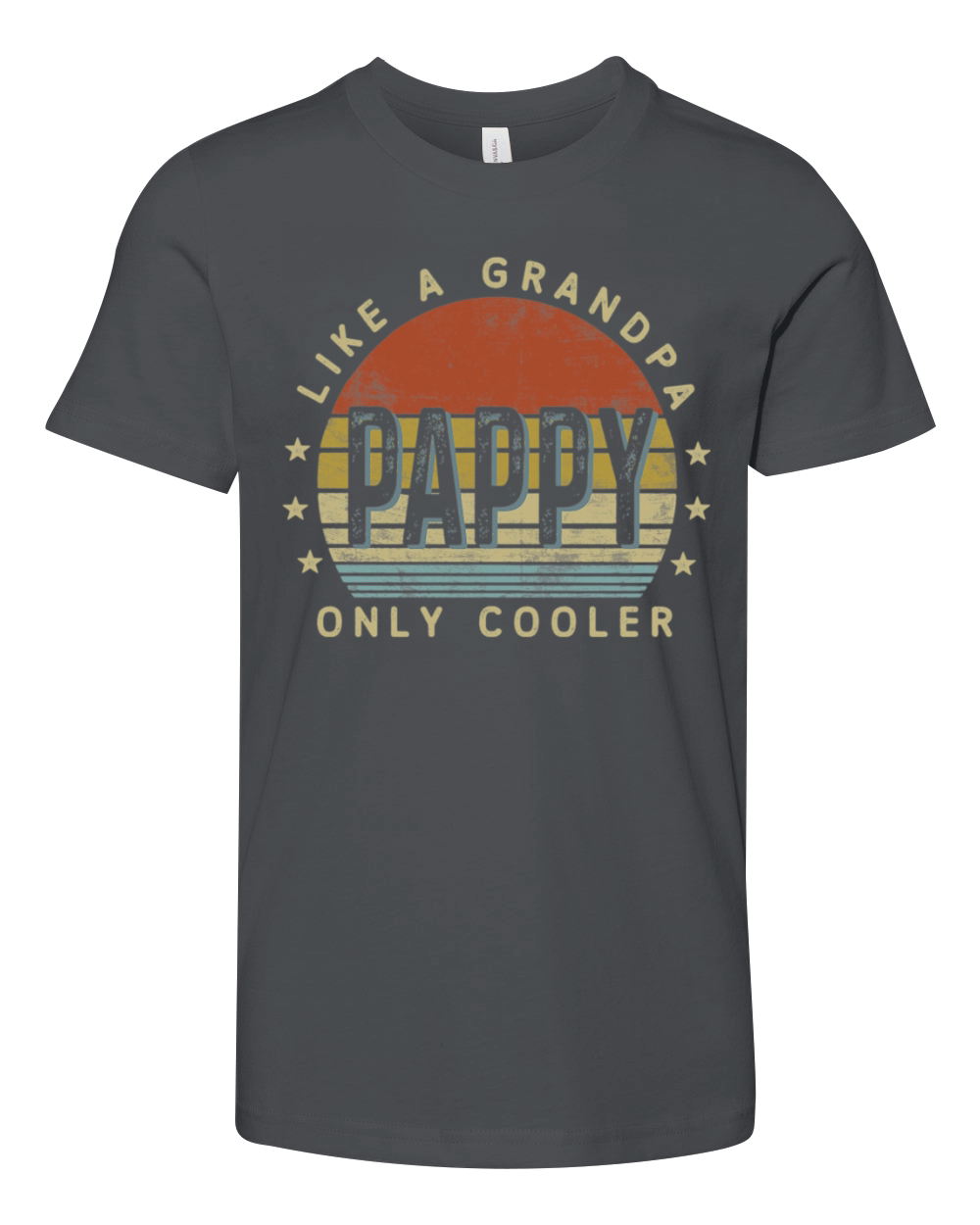 Pappy Like a Grandpa Only Cooler Pappy Vintage Youth Unisex Jersey Tee