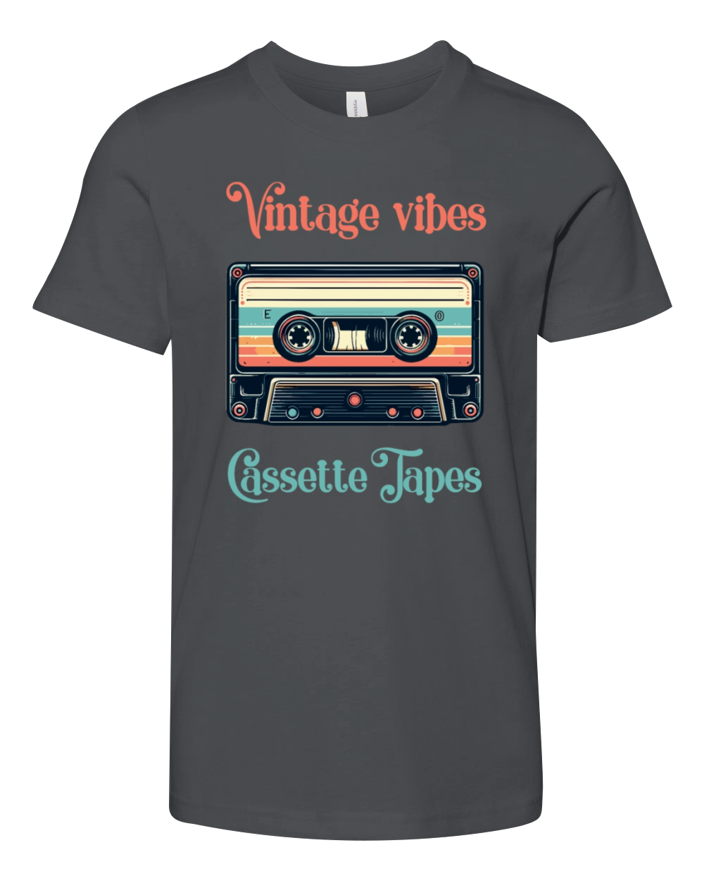Retro cassette Vintage vibes cassette tapes Youth Unisex Jersey Tee
