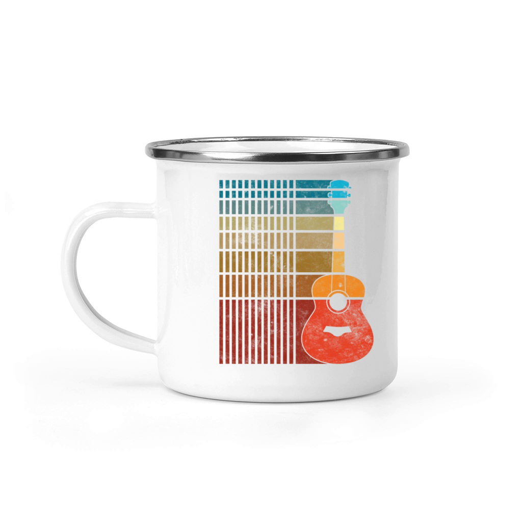 70s Retro Vintage Guitar Music Camping Mug