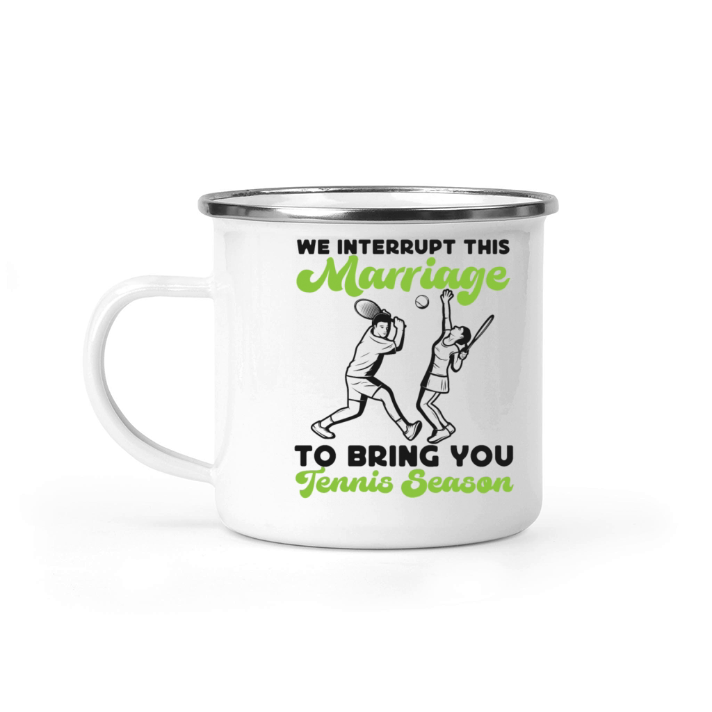 Funny Tennis Player Racket Husband Camping Mug