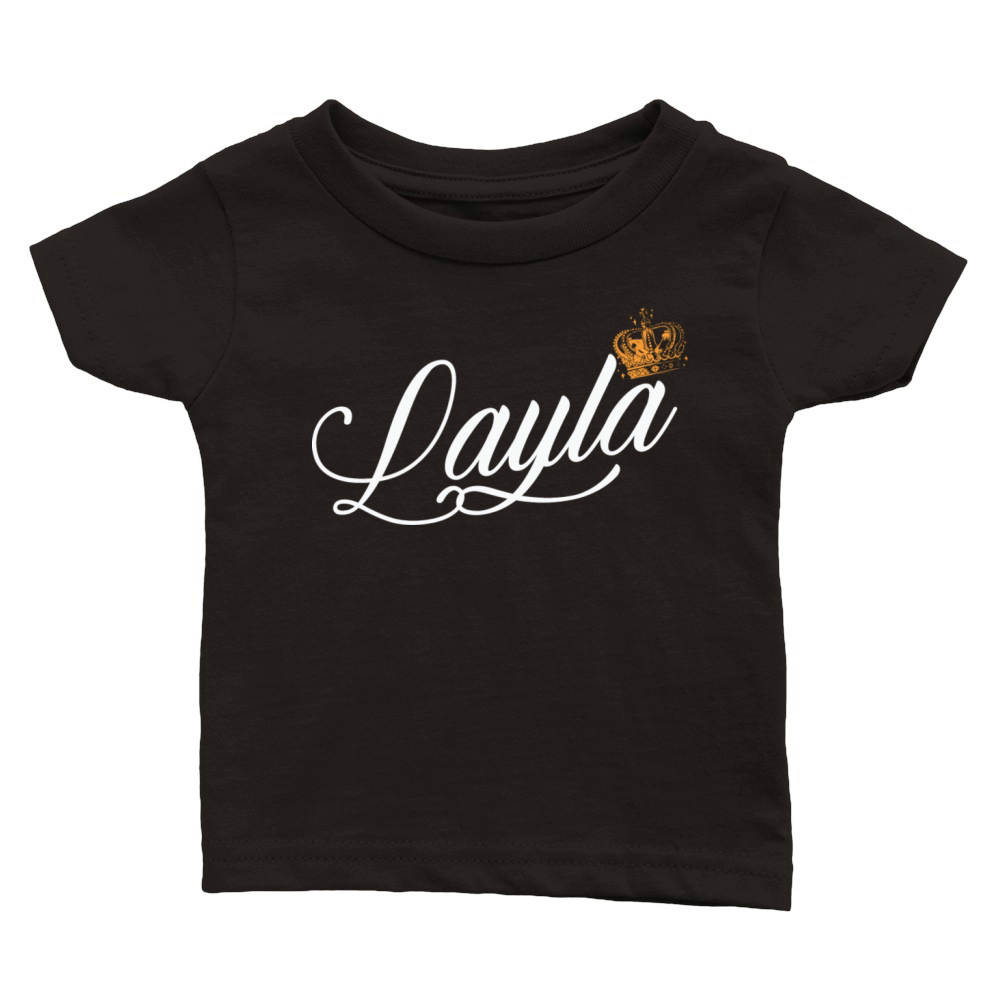 Layla Name for Women Kids Toddlers - Layla Custom Classic Baby Crewneck T-shirt