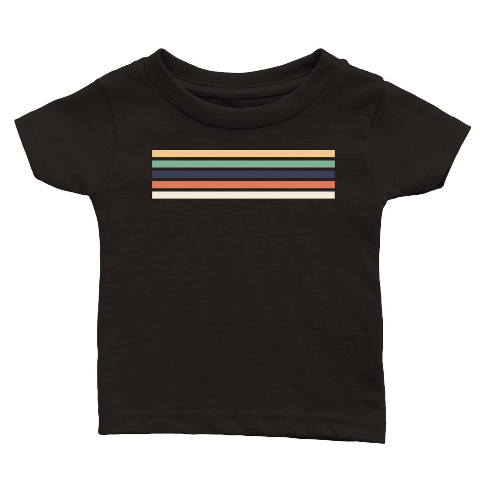 Retro stripe design with vintage vibe Classic Baby Crewneck T-shirt