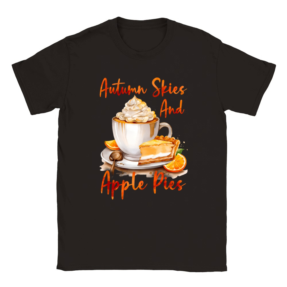 Autumn Skies And Apple Pies - Fall Season Classic Kids Crewneck T-shirt
