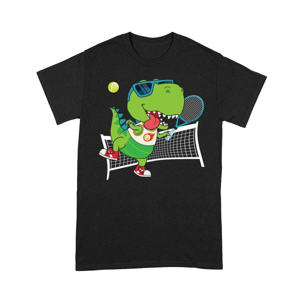 Funny Tennis Player Racket T-Rex Comfort T-shirt