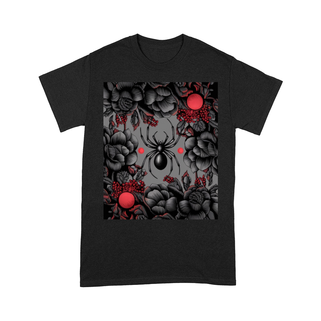 Spider Floral design Gothic style Comfort T-shirt