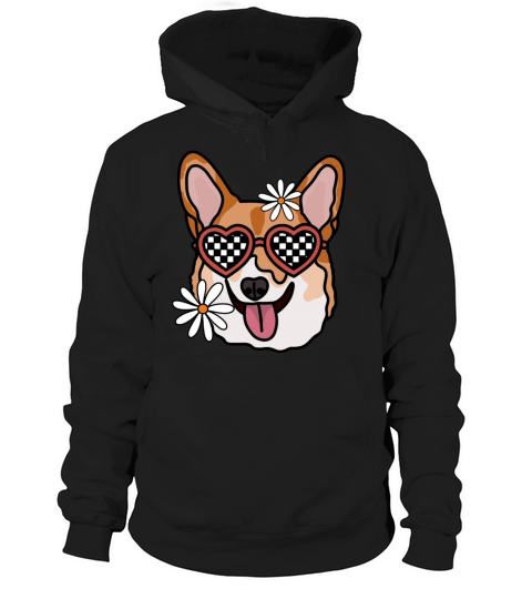 Corgi retro dog Hoodie Unisex